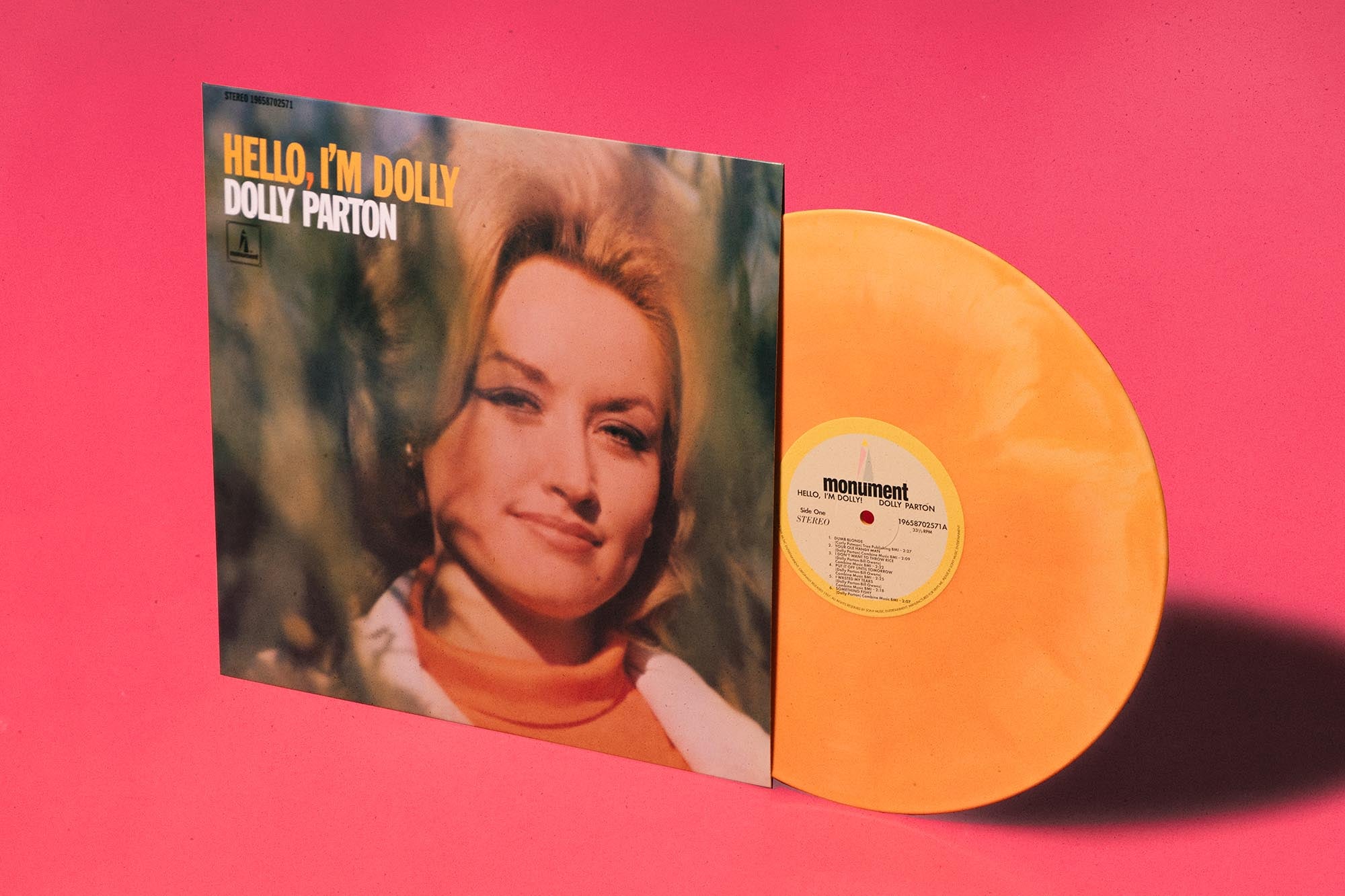 DOLLY PARTON~HELLO, I'M DOLLY PARTON~MONUMENT SLP 18085~VINYL popular LP~F7Y-433-F7Y-434