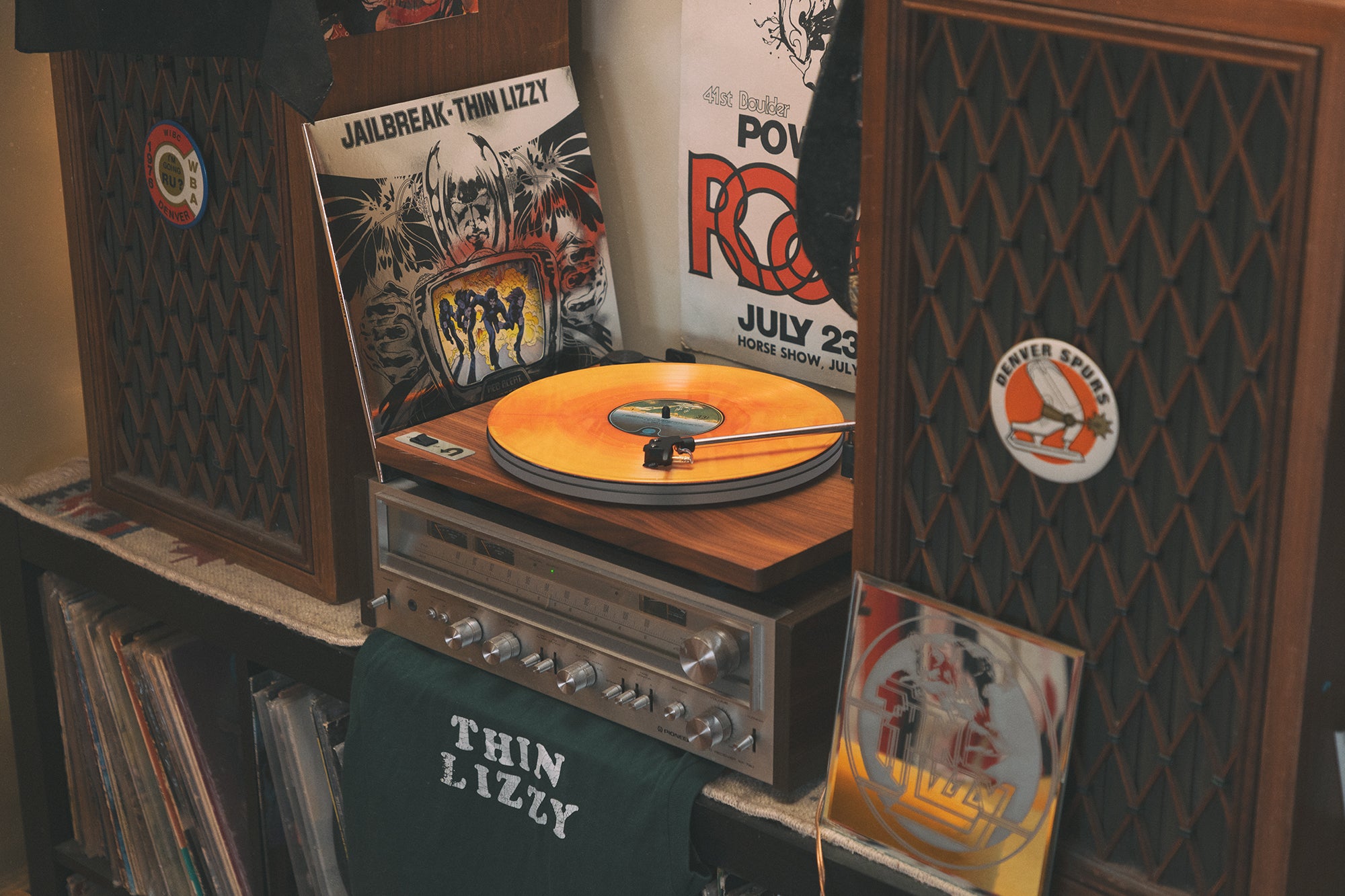 Thin Lizzy - Jailbreak - VMP Exclusive Overmaster Orange Colored Vinyl LP newest Record includes Dino's Bar and Grill decal